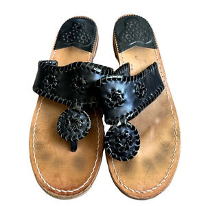 JACK ROGERS BLACK SANDAL SZ 8M